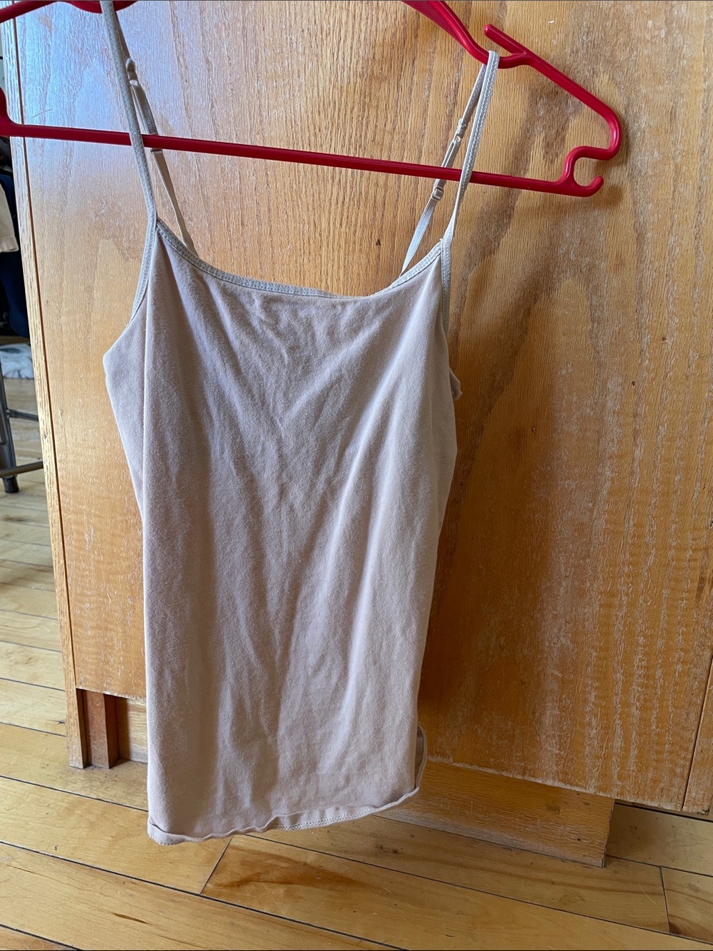 Women's Cream Spaghetti Strap Tank Top